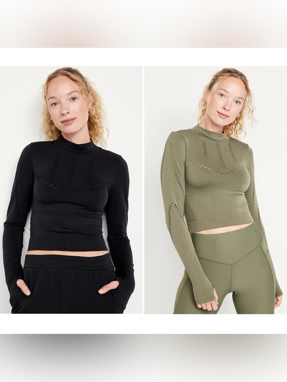 🌼OLD NAVY🌼 Bundle Active Cropped Seamless Workout Top, Size M